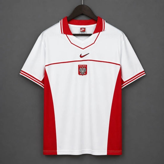Retro 98/00 Poland White & Red Home Jersey