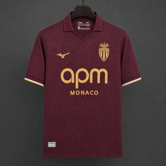 26/27 AS Monaco Away Maroon Jersey