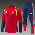 26/27 Kids Spain Home Red Half Zipper Jacket Tracksuit + Long Pants