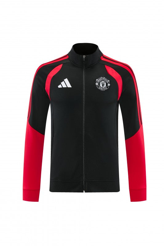 26/27 Manchester United FC Black Full Zipper Jacket Tracksuit + Long Pants