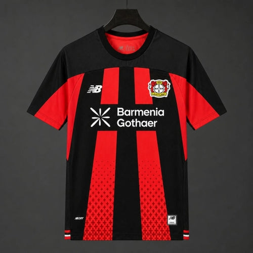26/27 Bayer 04 Leverkusen Home Black/Red Vertical Stripes Jersey