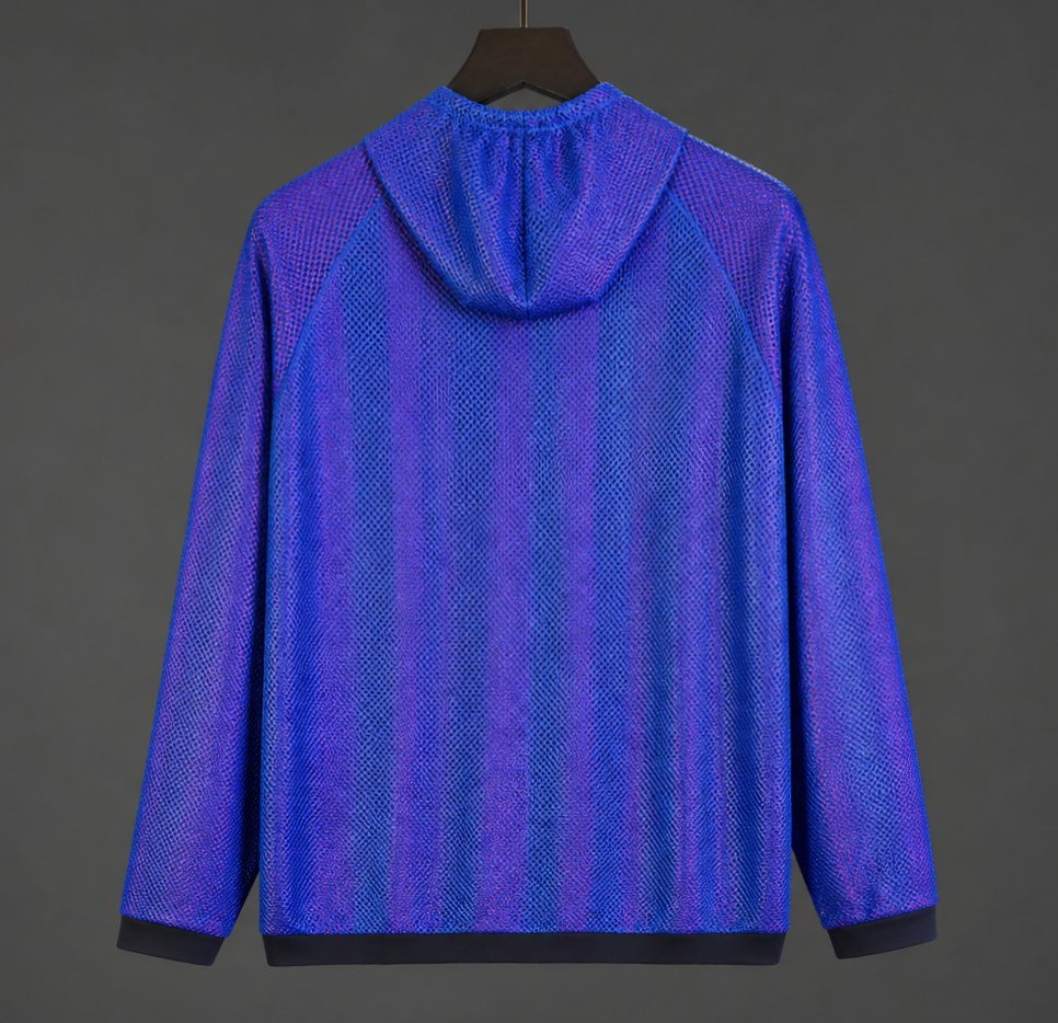 USA Lightweight Breathable Mesh Windbreaker Blue Jacket