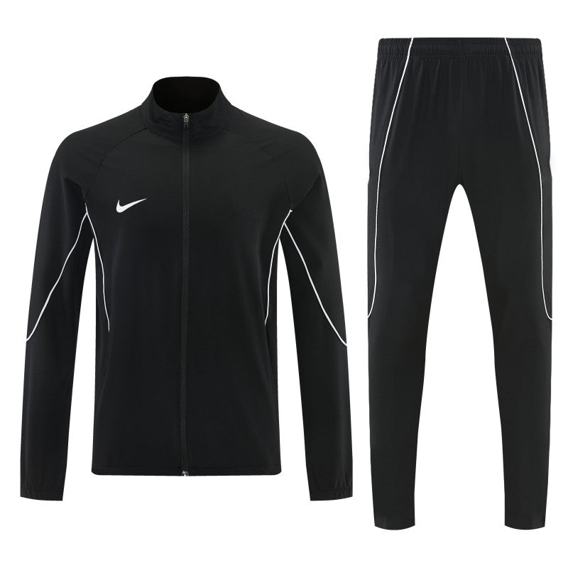 Nike Black Full Zipper Jacket Tracksuit + Long Pants