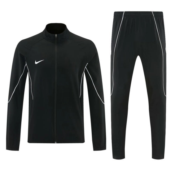 Nike Black Full Zipper Jacket Tracksuit + Long Pants