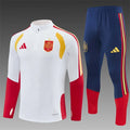 26/27 Spain Away White Half Zipper Jacket Tracksuit + Long Pants