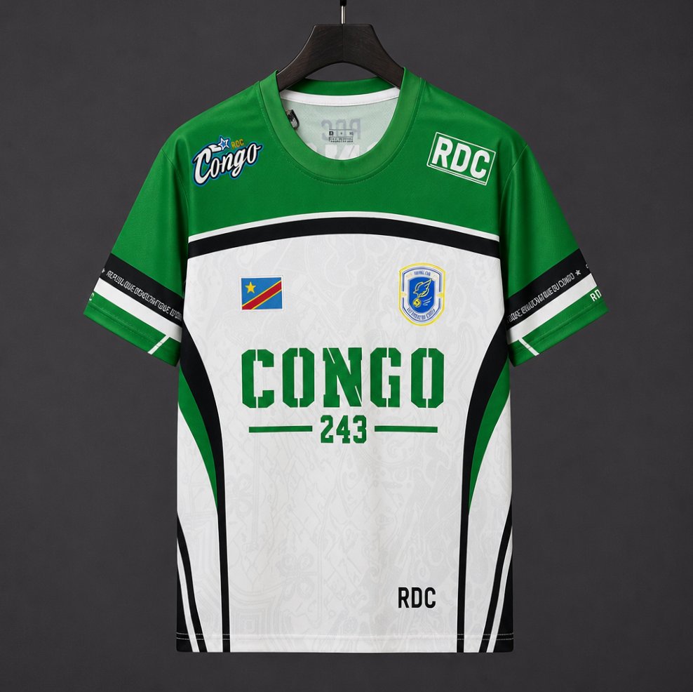 DR Congo White with Green "CONGO 243" Special Edition Jersey