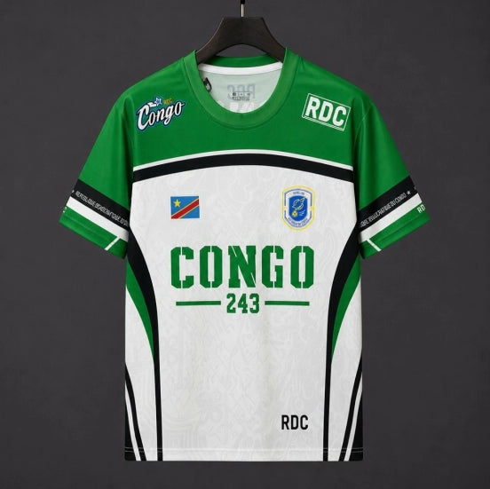 DR Congo White with Green "CONGO 243" Special Edition Jersey