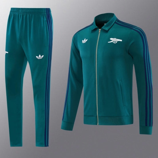 26/27 SSC Napoli Dark Green Full Zipper Jacket Tracksuit + Long Pants