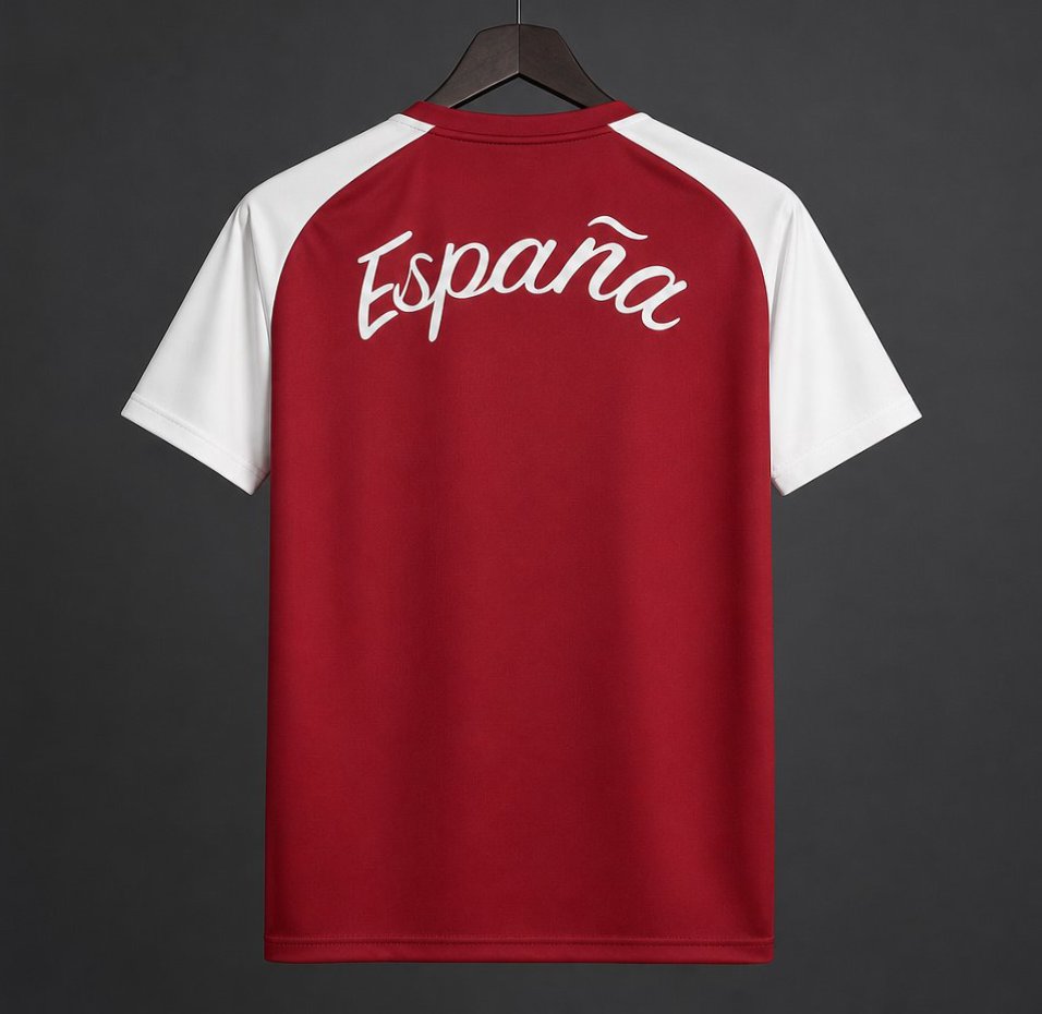 Spain Pre-Match Away Red&White Jersey