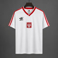 Retro 1982 Poland White with Red Stripes Home Jersey
