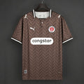 26/27 FC St. Pauli Brown with Chevron Pattern Home Jersey