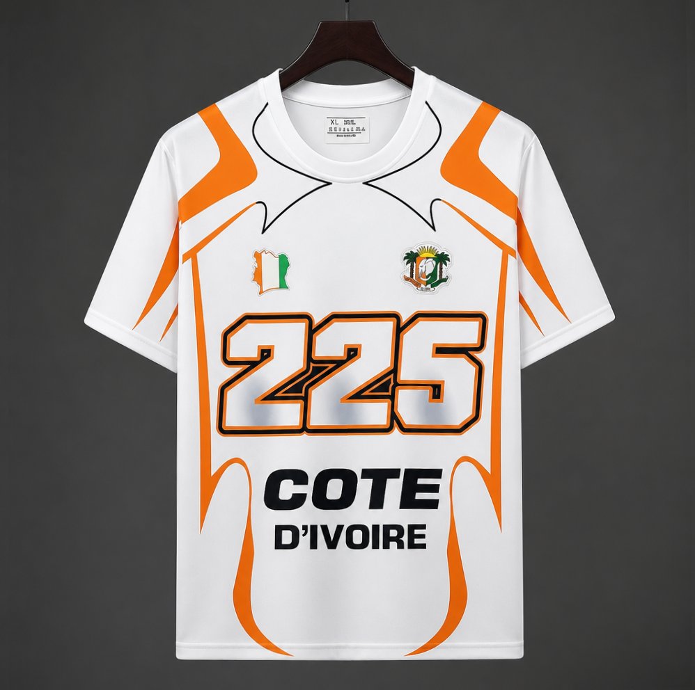 Ivory Coast Côte d'Ivoire White "225" Special Edition Jersey