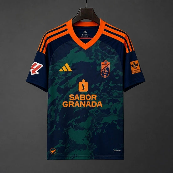 26/27 Granada Away Dark Green Camouflage with Orange Trim Jersey