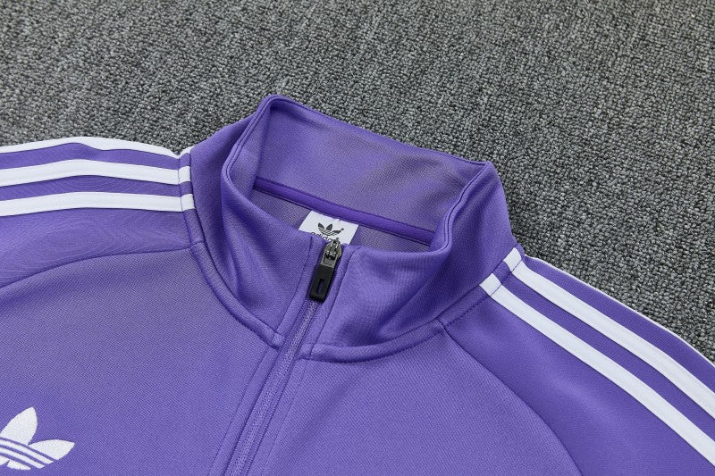 26/27 Real Madrid Purple Full Zipper Jacket Tracksuit + Long Pants