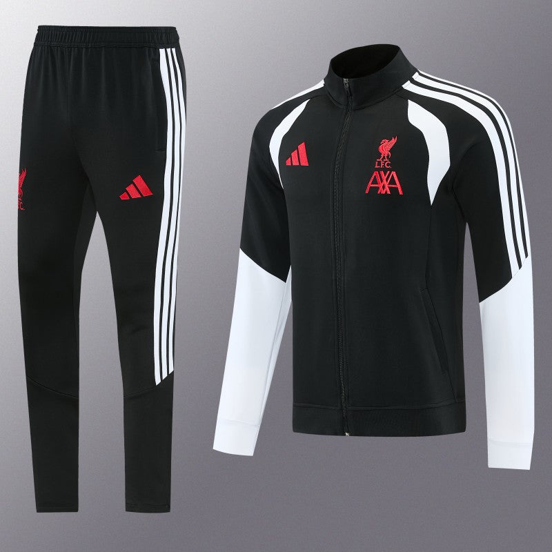 26/27 Liverpool FC Black Full Zipper Jacket Tracksuit + Long Pants