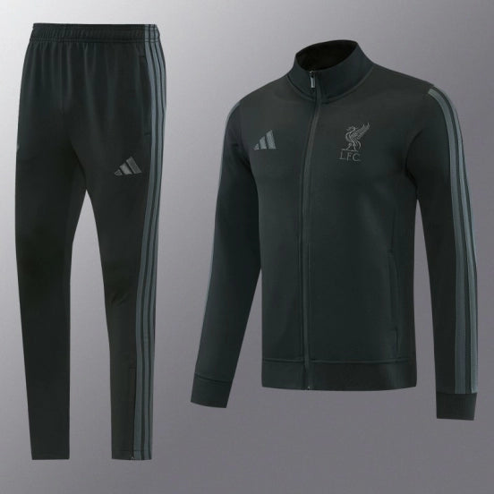 26/27 Liverpool Black Full Zipper Jacket Tracksuit + Long Pants