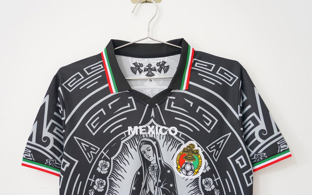 Mexico Special Edition Black with Virgin of Guadalupe and Aztec Pattern Jersey