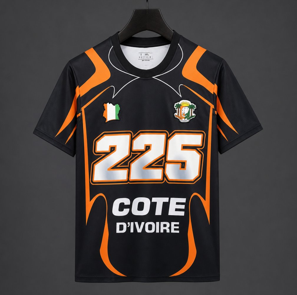 Ivory Coast Côte d'Ivoire Black "225" Special Edition Jersey