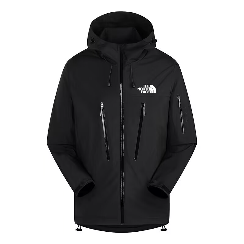 The North Face Light Blue Long Waterproof Jacket