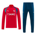 26/27 Portugal Red&Teal Half Zipper Jacket Tracksuit + Long Pants
