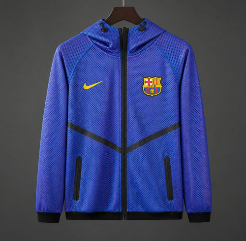26/27 Barcelona Lightweight Breathable Mesh Windbreaker Blue Jacket