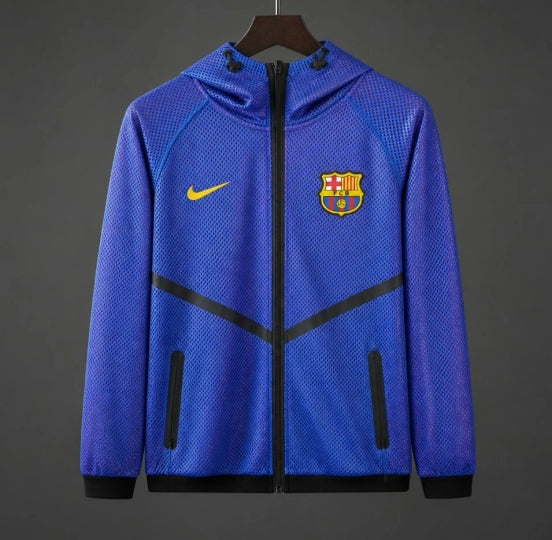 26/27 Barcelona Lightweight Breathable Mesh Windbreaker Blue Jacket