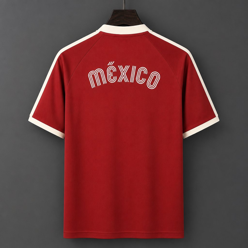 Mexico Dark Red Adicolor 3-Stripes Casual Retro T-Shirt