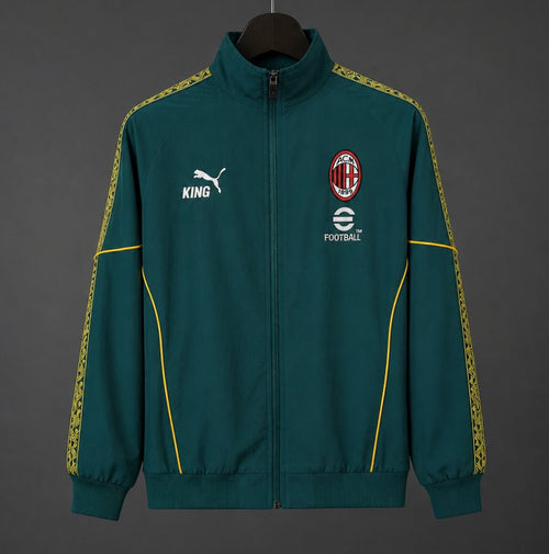 26/27 AC Milan Deep Green Full Zipper Windbreaker