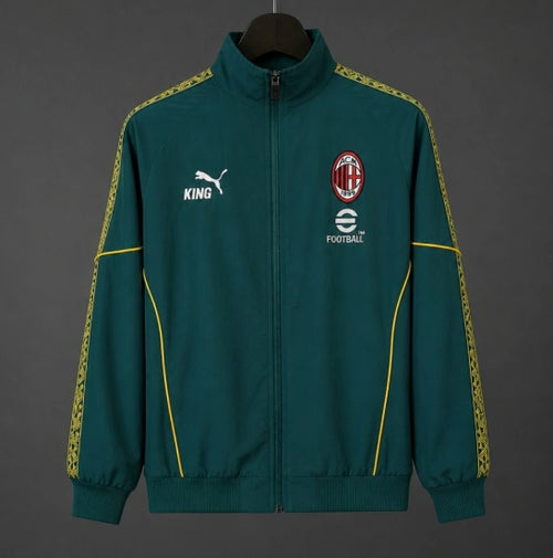 26/27 AC Milan Deep Green Full Zipper Windbreaker