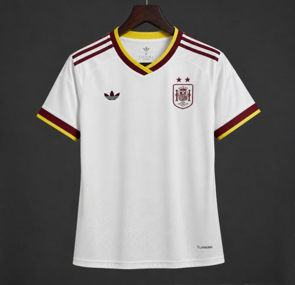 Star 2026 Women Spain Away White Jersey With Champion Patch