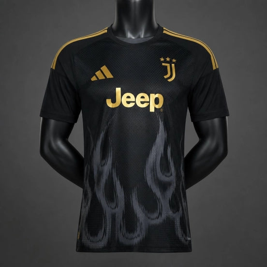 Player Version 26/27 Juventus Black & Gold with Flame Pattern Special Edition Jersey