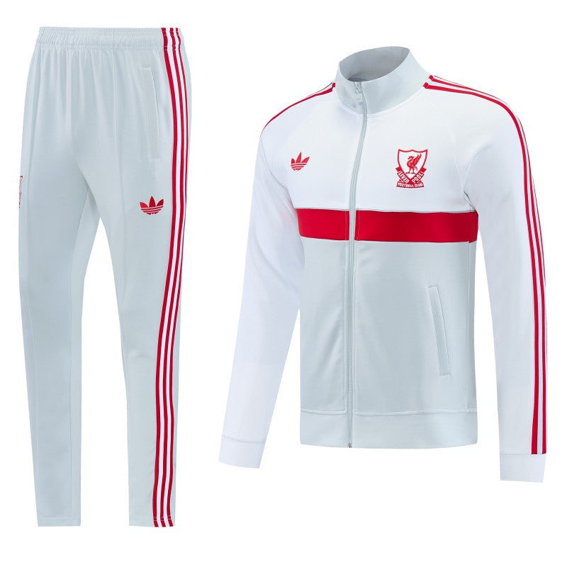 26/27 Liverpool Grey Full Zipper Jacket Tracksuit + Long Pants
