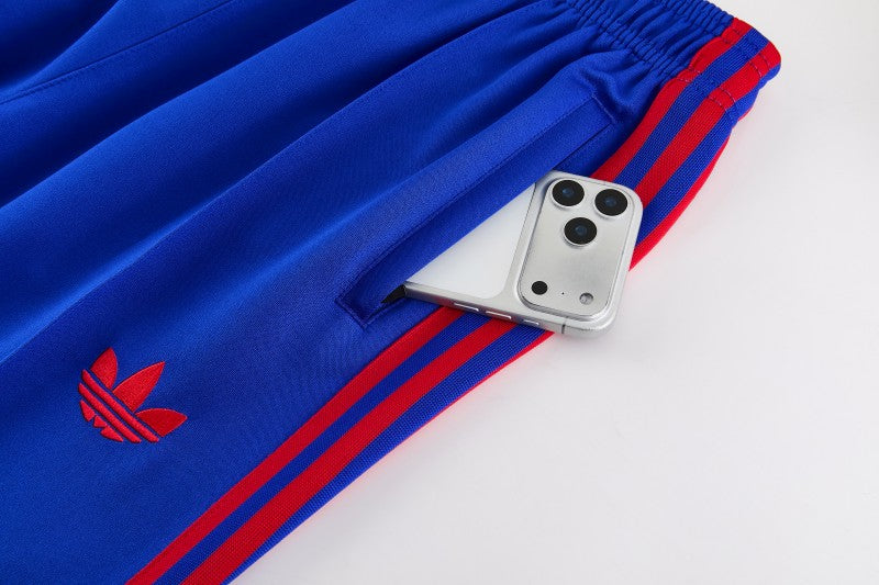 26/27 Manchester United Blue Full Zipper Jacket Tracksuit + Long Pants
