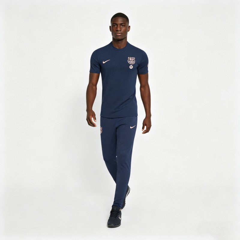 26/27 Barcelona Navy Blue Short Sleeve Tracksuit + Long Pants