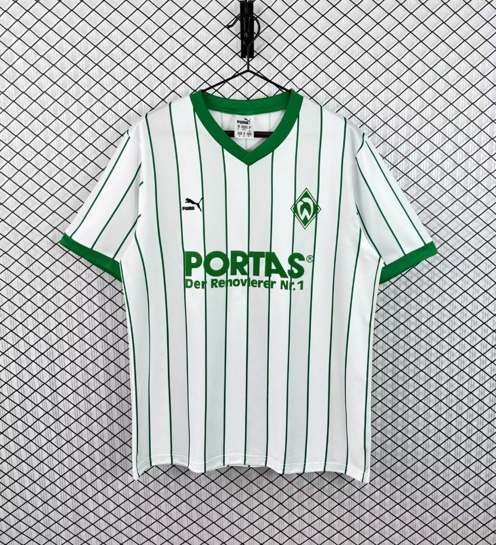 26/27 Werder Bremen White & Green Pinstripe Vintage 2012/13 Remake Jersey