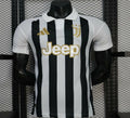 Player Version 26/27 Juventus Black & White Stripe Gold Detail Home Jersey
