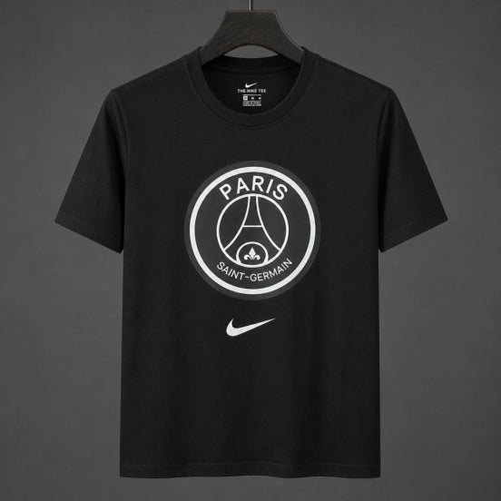 26/27 PSG Black Cotton T-Shirt