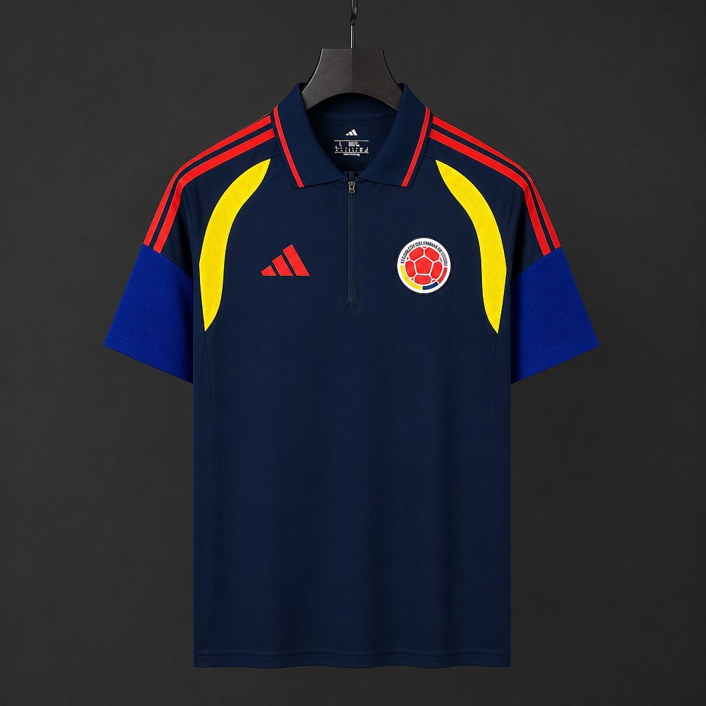 Colombia Navy Blue Training Polo Jersey