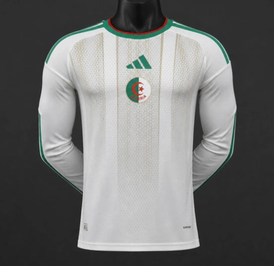 Player Version 2026 Algeria Away White Long Sleeve Jersey