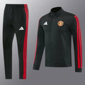 26/27 Manchester United Black Full Zipper Jacket Tracksuit + Long Pants
