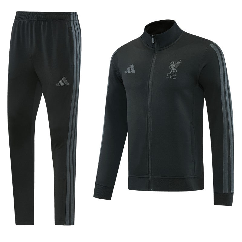 26/27 Liverpool Black Full Zipper Jacket Tracksuit + Long Pants