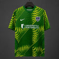 26/27 Portsmouth FC Goalkeeper Green with Yellow Zigzag Wave Pattern Jersey