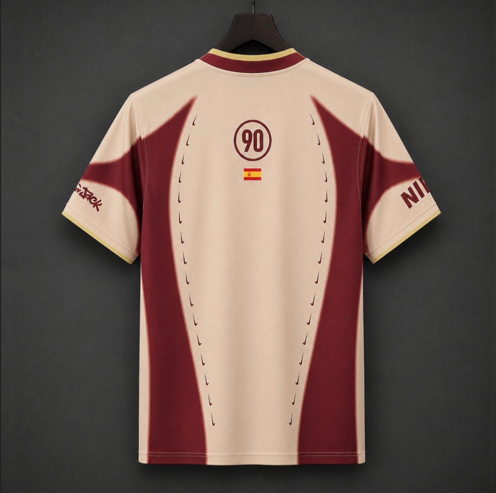 Spain x Travis Scott Cactus Jack Total 90 Retro Cream/Maroon Jersey