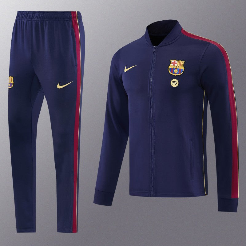 26/27 Barcelona Royal Blue Full Zipper Jacket Tracksuit + Long Pants