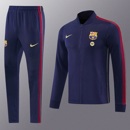 26/27 Barcelona Royal Blue Full Zipper Jacket Tracksuit + Long Pants