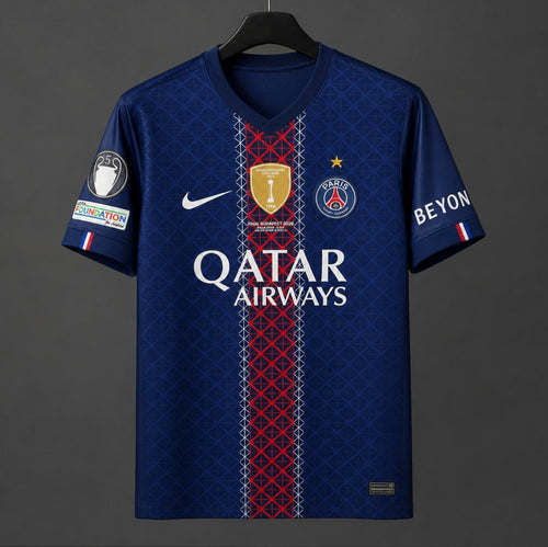 25/26 PSG Home Jersey With Full Champion League Patch