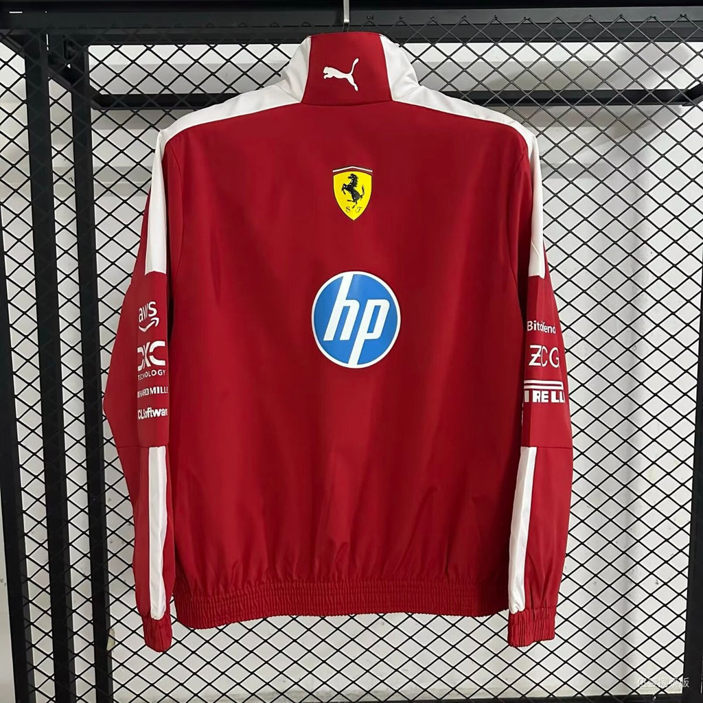 F1 Ferrari Red Full Zipper Windbreaker