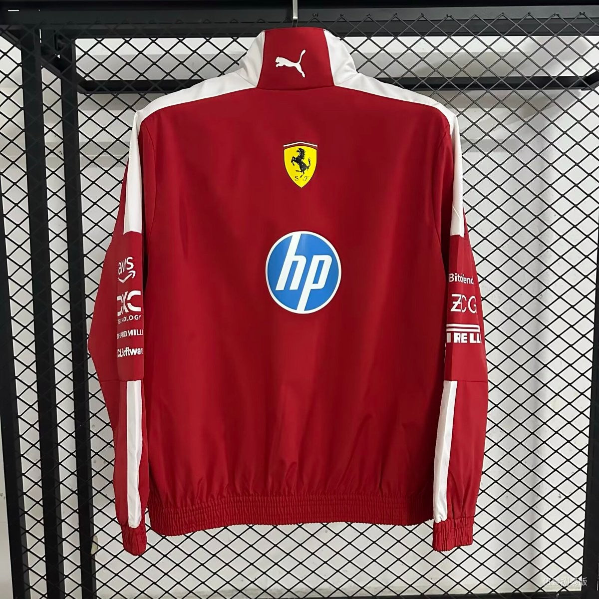 F1 Ferrari Red Full Zipper Windbreaker