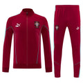 26/27 Portugal Red Full Zipper Jacket Tracksuit + Long Pants
