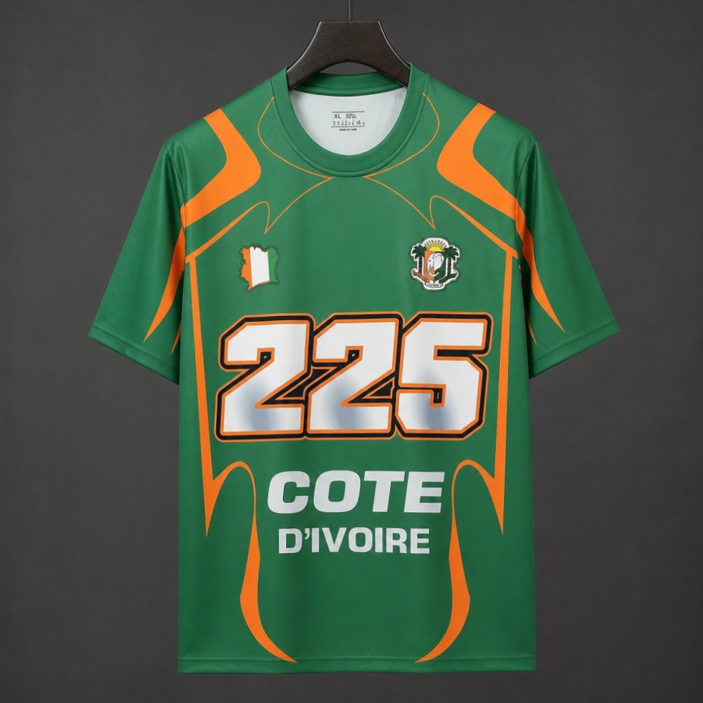 Ivory Coast Côte d'Ivoire Green "225" Special Edition Jersey
